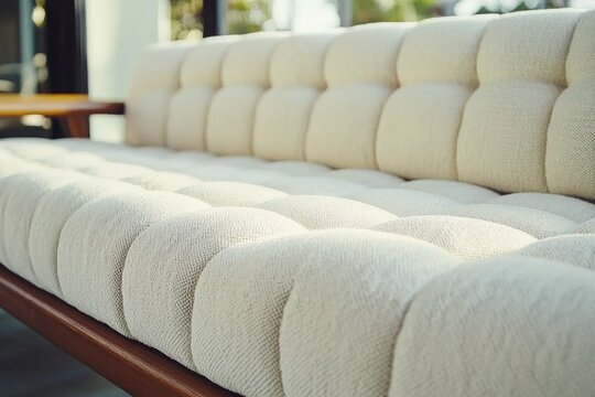 A stylish sofa with a modern design and luxurious upholstery, perfect for contemporary living spaces.