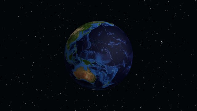 Earth Zoom Animation From Outer Space to Banjarmasin Indonesia