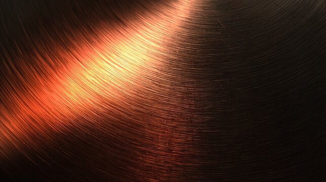 abrasion. Close-up of brushed copper texture with visible patina and directional lighting. safety posters, maintenance manuals, designed for industrial assembly lines and welding operations.