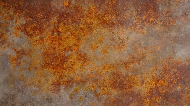 timeworn. Close-up of aged metal surface showing intricate rust and scratch details under focused lighting. safety posters.