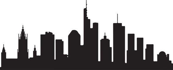 Obraz premium Frankfurt Germany City Skyline Vector Silhouette