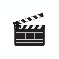 Fototapeta premium Black slate with hinged stick and white stripes, isolated on white