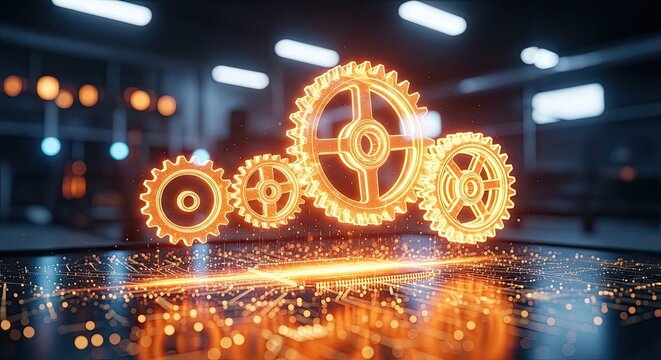 Golden diya lamp with lit flame arranged in circular pattern for diwali decoration and hindu festival background