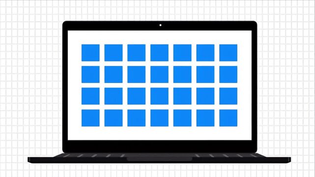 E-learning app boot on white grid laptop for digital education