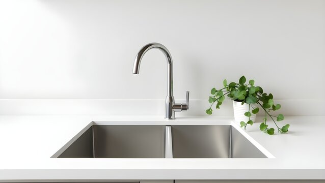 Modern kitchen interior with sleek contemporary kitchen design