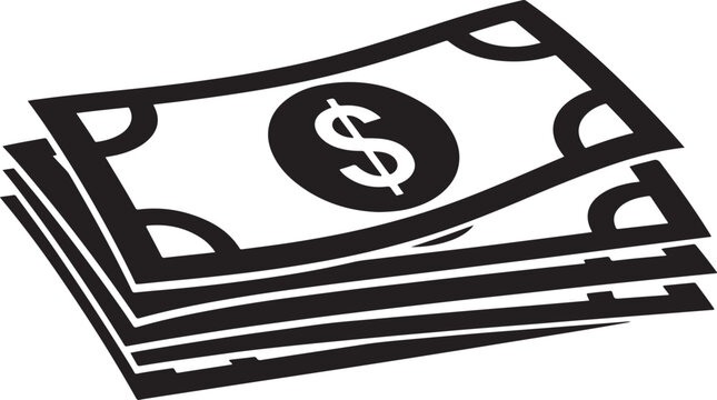 Stack of dollar bills money cash