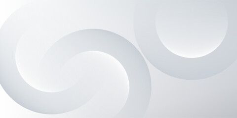 Obraz premium White abstract background with diagonal rounded shape elements. Minimalist geometric. Modern design. Suit for cover, banner, brochure, header, presentation,