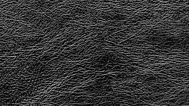 High Contrast Black Grunge Leather Texture Abstract Background
