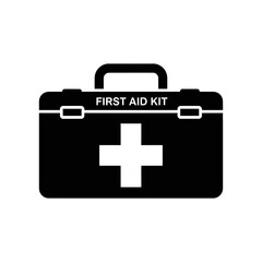 Obraz premium First Aid Kit Icon Symbol Medical Emergency Health Care.