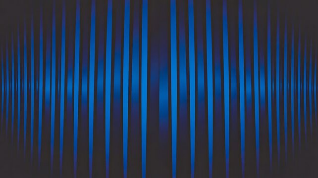 Abstract blue sound wave background with vertical lines and audio signal pattern