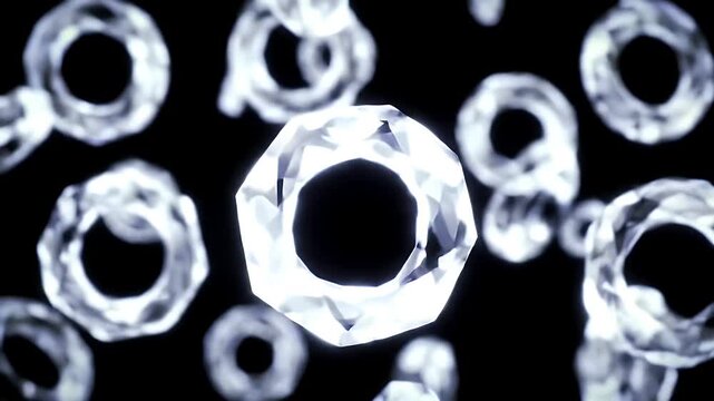 Diamond Rings on Black.