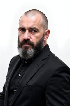 Close-Up Portrait with Intense Expression