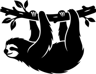 Fototapeta premium Sloth sleeping, mascot logo, tee shirt design, vector illustration. 