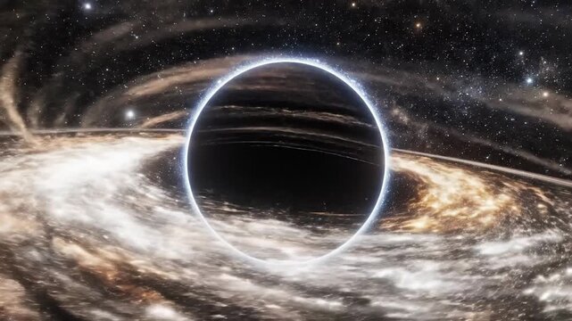 Cosmic spectacle of a glowing accretion disk around a supermassive black hole