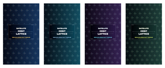Satellite Orbit Lattice poster design, aerospace network pattern pack, futuristic science cover, premium technology flyer template, orbital signal brochure, digital space branding visual © gnm