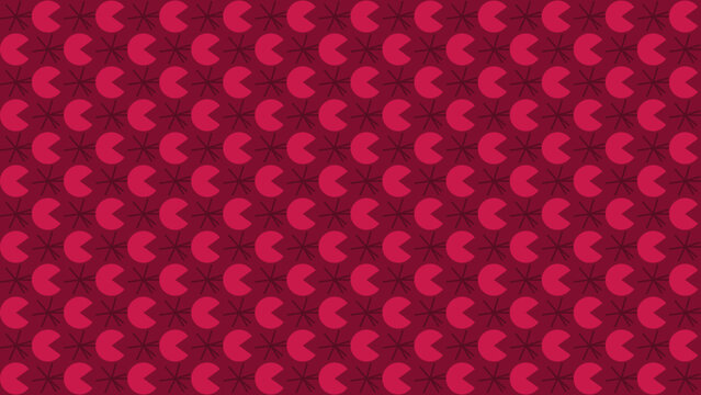 Seamless Dark Red Pacman Repeat Pattern vector background