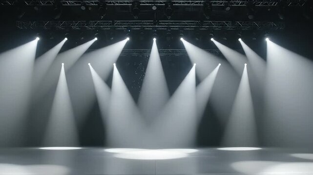 Empty stage with spotlights