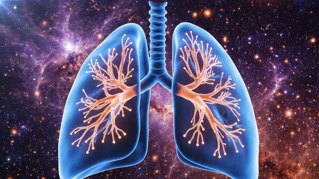 Human lungs in space