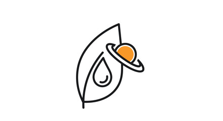 Leaf with planet and ring system. © AAS CREATIVE