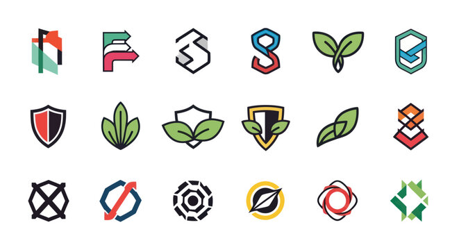 Collection of eco friendly logos.
