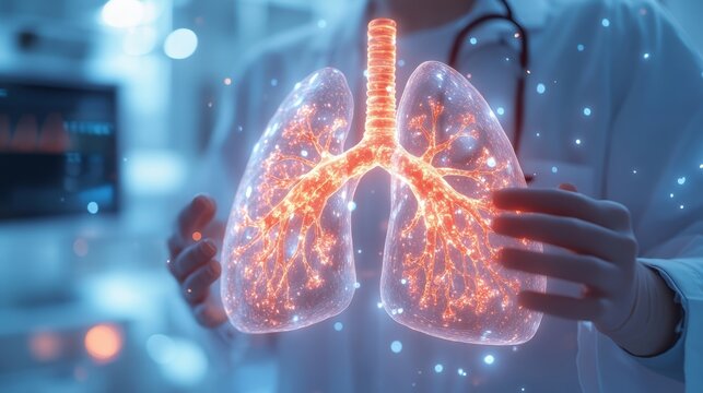 Abstract Lungs with red human bronchial tree structure. Lungs anatomy,left and right bronchus, bronchioles,Medicine cure tuberculosis, pneumonia, asthma. Abstract health care medical concept.
