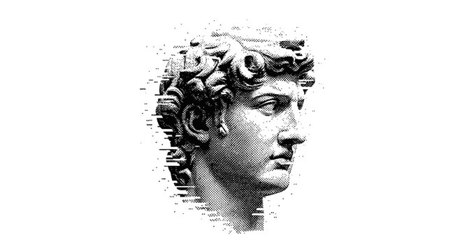 Closeup of David Statue Head.