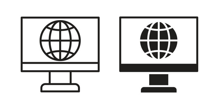 Ddos icon symbols, Solid black and editable stroke icons