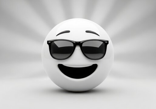 Happy face with sunglasses