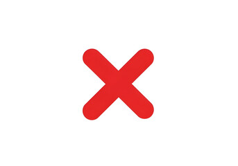 Obraz premium Red cross symbol isolated on transparent background