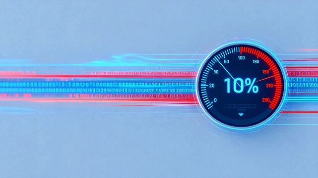 Digital speedometer with binary data