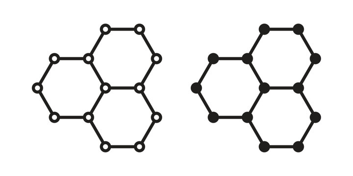 Hormones icon symbols, Solid black and editable stroke icons