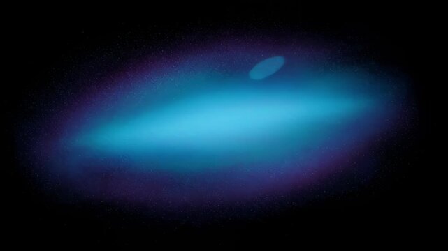 Abstract blue purple ring looping loop animation moon astronomy illustration black background round beat glowing nebula with looping ring like animation and moon orbit round beat of blue purple with