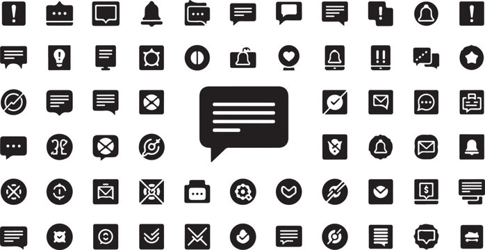A collection of miscellaneous black and white vector icons for user interface and web design use