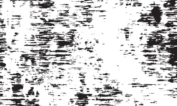 Black and White Distressed Grunge Texture Vector Background Pattern with Rough and Worn Effects