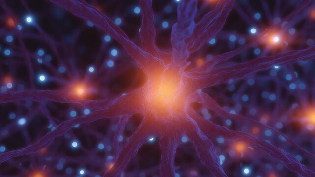 Network signal brain nerve cell neurology science biology glowing neural hub with luminous synapse and radiant signal flow evoking discovery and connection medical research imagery network signal