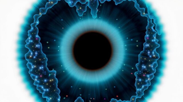 Glowing blue cyber net iris digital ai retina intelligence innovation information interface access wave scanner datum optical matrix surveillance virtual background visual artificial smart glowing