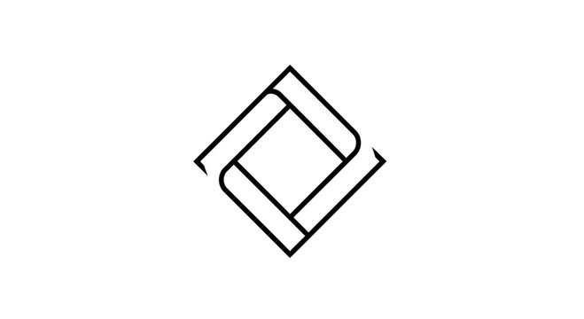 Simple black line art icon design.