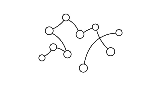 Molecular structure with connected nodes.