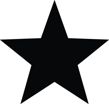 Five pointed star symbol shape isolated
