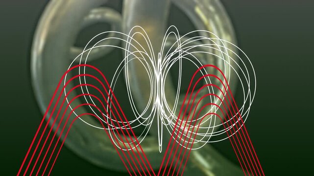 Abstract torus shape forming with energy lines