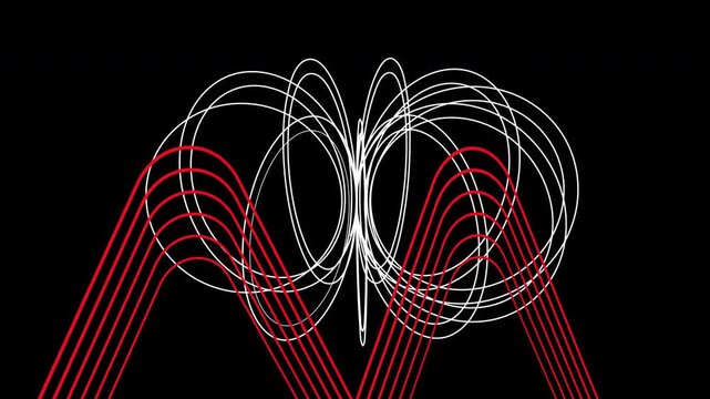 Abstract toroidal magnetic field animation loop