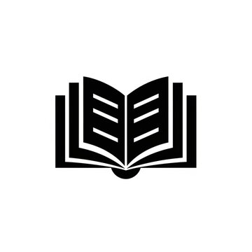 Open Book Icon - Symbol of Knowledge, Education, and Literary Exploration.