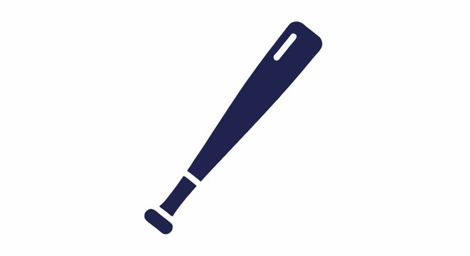 Classic isolated baseball bat vector illustration, suitable for athletic sports design concepts