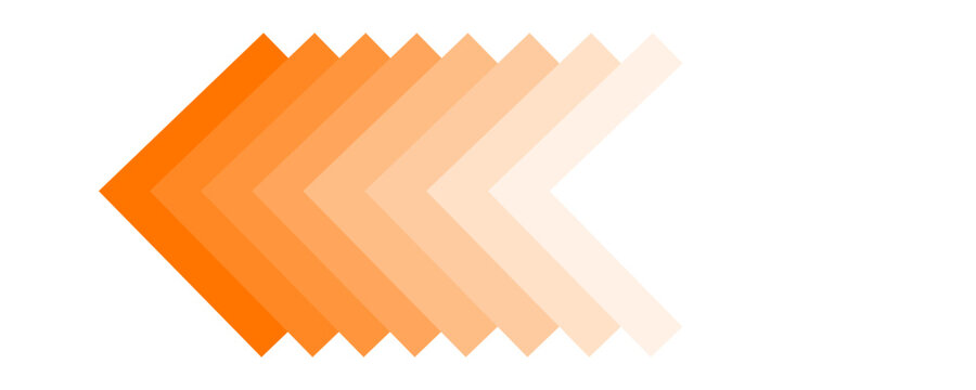 Dynamic layered chevron design in warm gradient tones, illustrating forward momentum and smooth visual progression in a modern graphic element