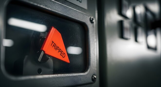 Tampered Security Seal on Industrial Equipment.