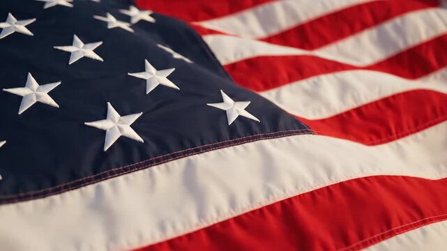 Closeup of American flag