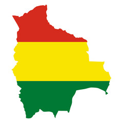 Obraz premium Bolivia Flag Map Graphic