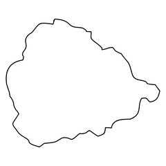 Naklejka premium La Gomera Island Map