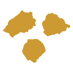 Obraz premium Abstract Golden Irregular Shapes