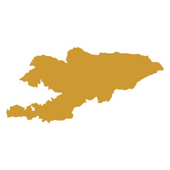 Obraz premium Kyrgyzstan Country Shape